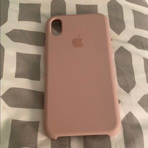 Pink silicone apple phone case for the iPhone X